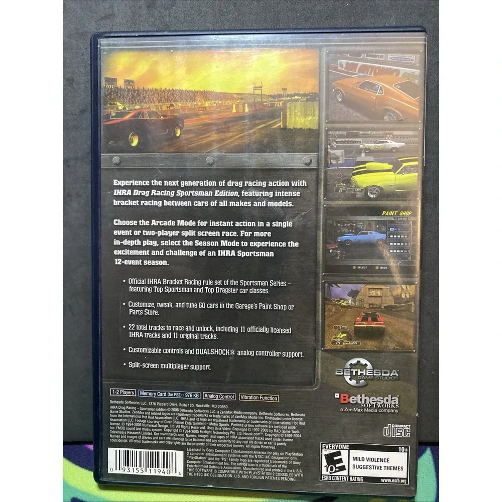 🏁🏁 IHRA Drag Racing: Sportsman Edition (Sony PlayStation 2, 2006) CIB 🏁🏁